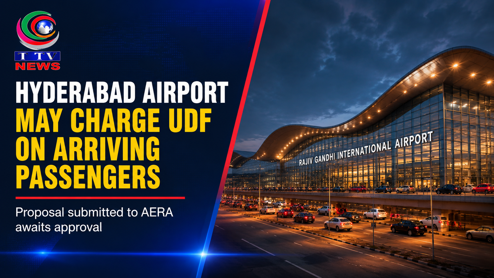 Hyderabad Airport Proposes New UDF Structure for Arriving Passengers