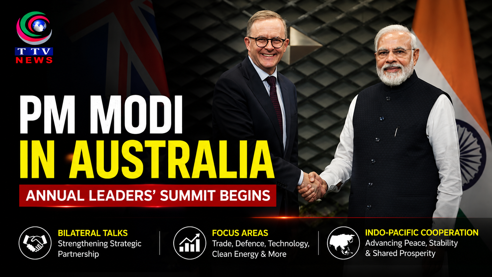 PM Modi Arrives in Australia for Annual Leaders’ Summit, Bilateral Talks to Focus on Trade and Indo-Pacific