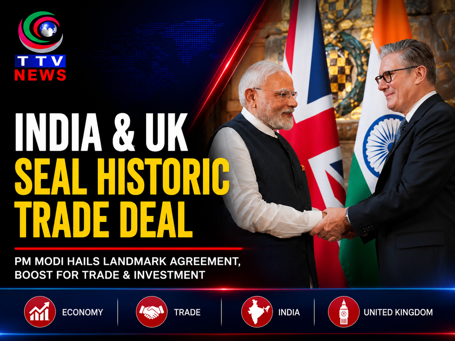 PM Modi Welcomes India-UK Free Trade Pact, Calls It a New Chapter in Bilateral Ties
