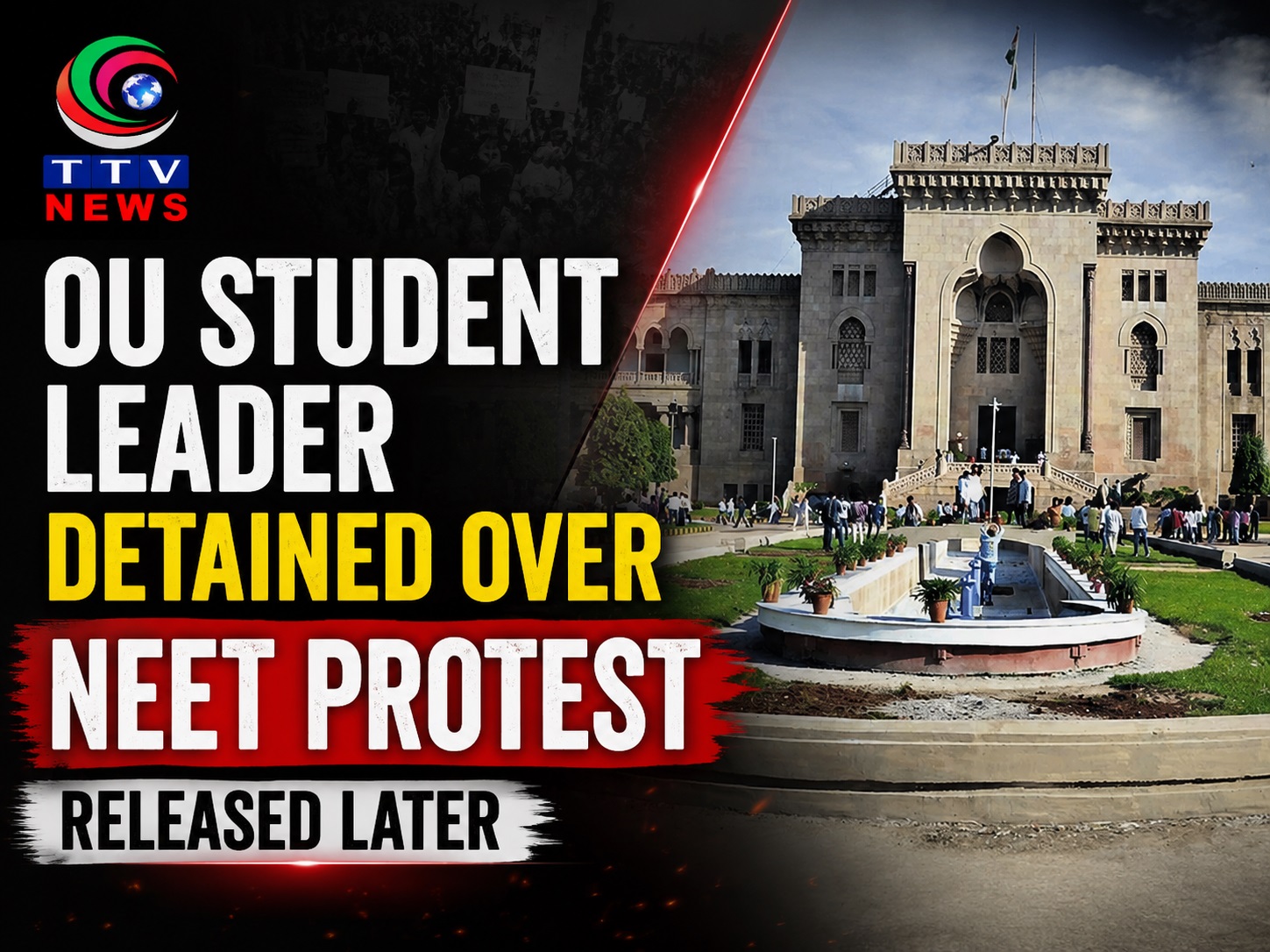 OU Student Leader Briefly Detained After NEET Protest, Release Rekindles Debate on Campus Dissent