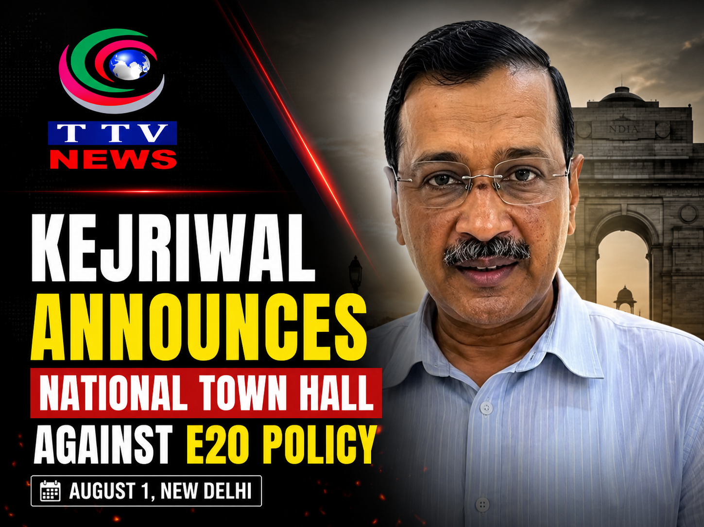 Kejriwal Announces Nationwide Town Hall Against E20 Fuel Policy on August 1