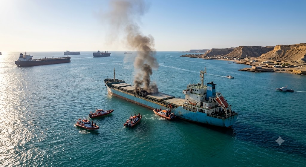 Iranian Ship Hit Near Strait of Hormuz, One Crew Member Passes Away