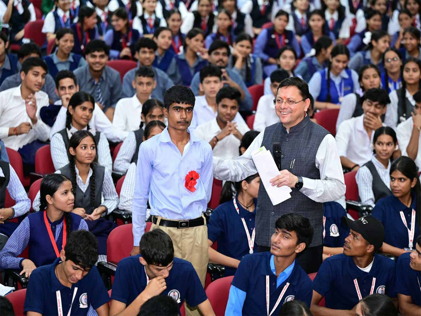CM Dhami Hears Uttarakhand Students' Dreams at Garhwal University Event