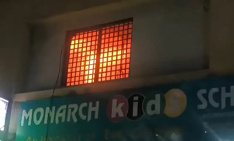 Fire Breaks Out at Monarch Kids School in Santoshnagar, Residents Evacuated Safely