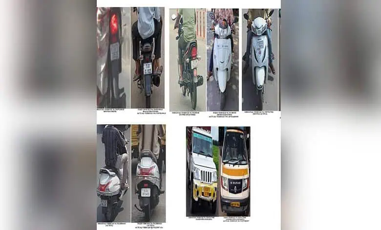 Hyderabad Traffic Police Book Five Cases Over Fake Number Plates
