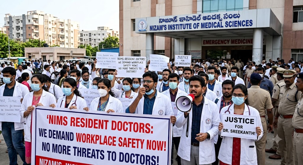 Hyderabad: NIMS Resident Doctors Launch Flash Strike Over Alleged Threats