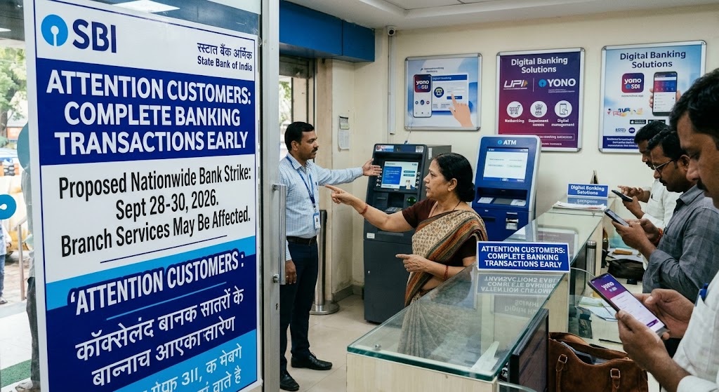SBI Advises Customers to Complete Banking Work Before September 28-30 Strike