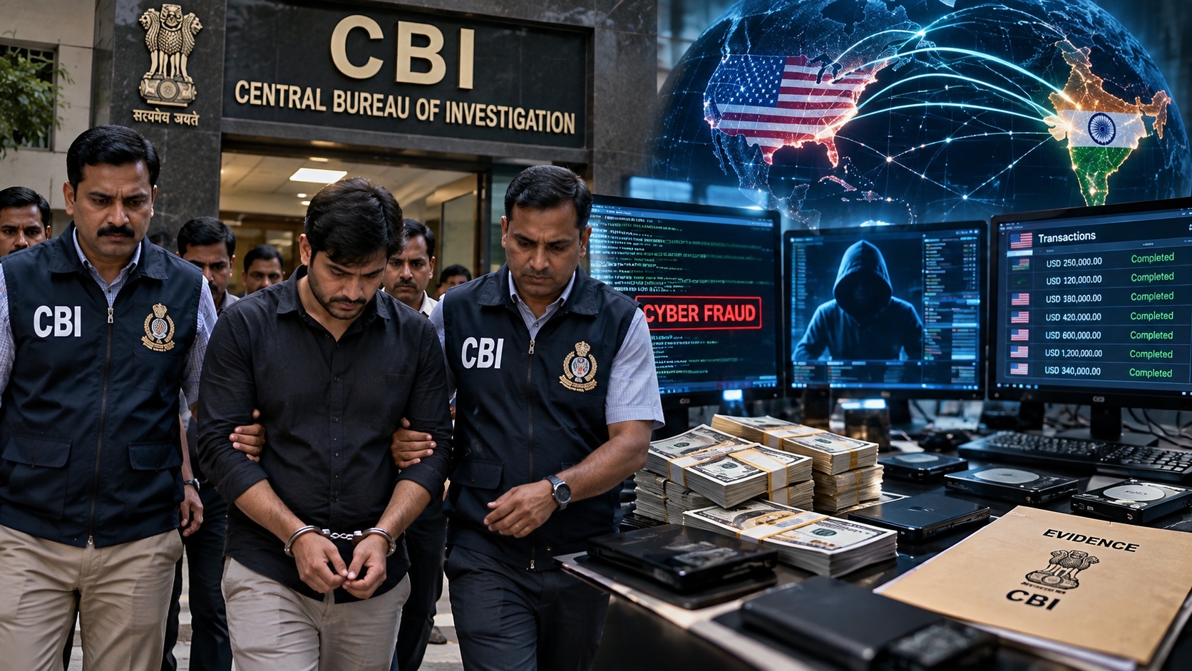 CBI Arrests Gujarat Man in $7.21 Million US Cyber Fraud Case