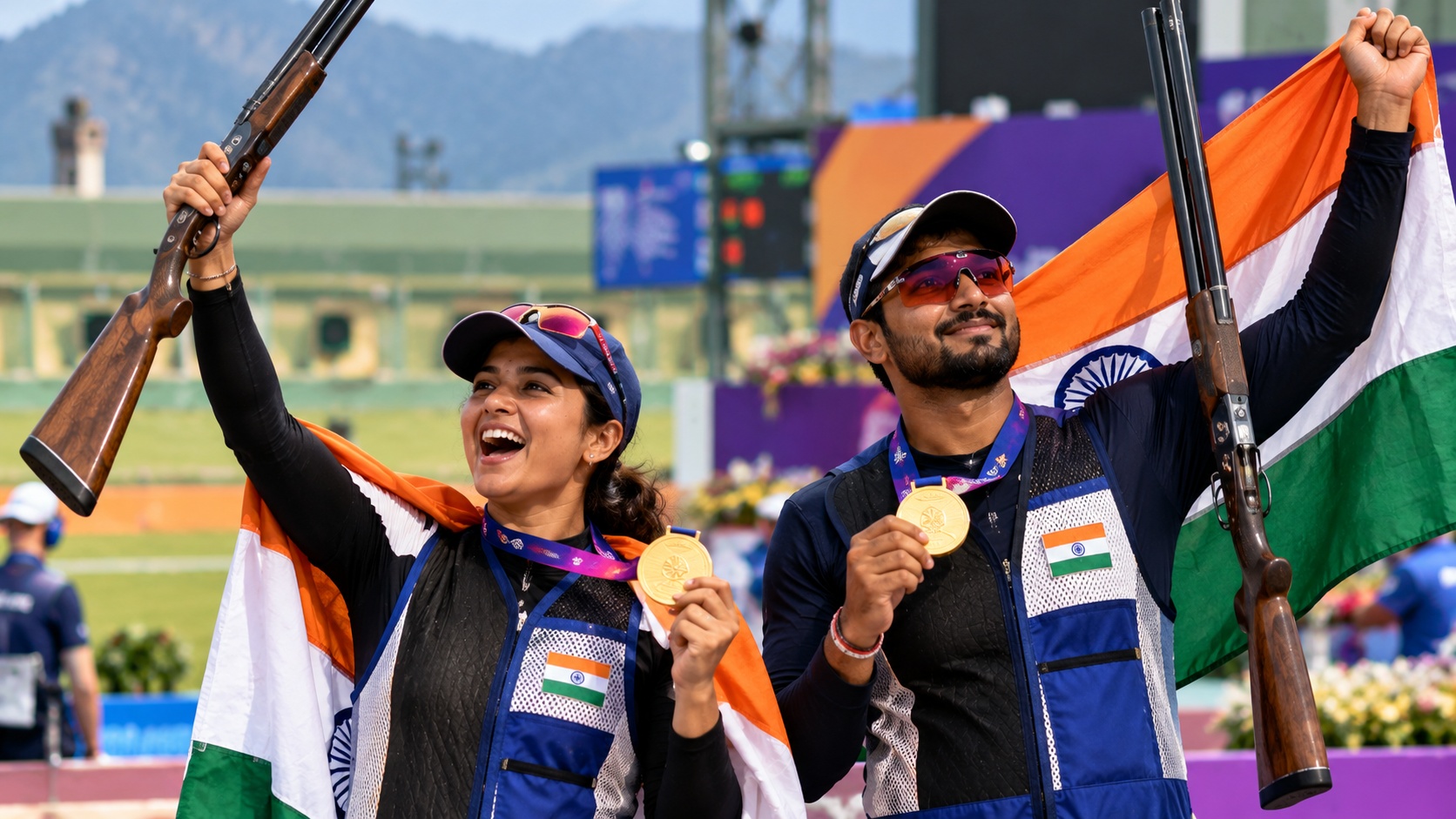 Asian Games 2026: Neeru Dhanda, Kynan Chenai Win Trap Mixed Team Gold