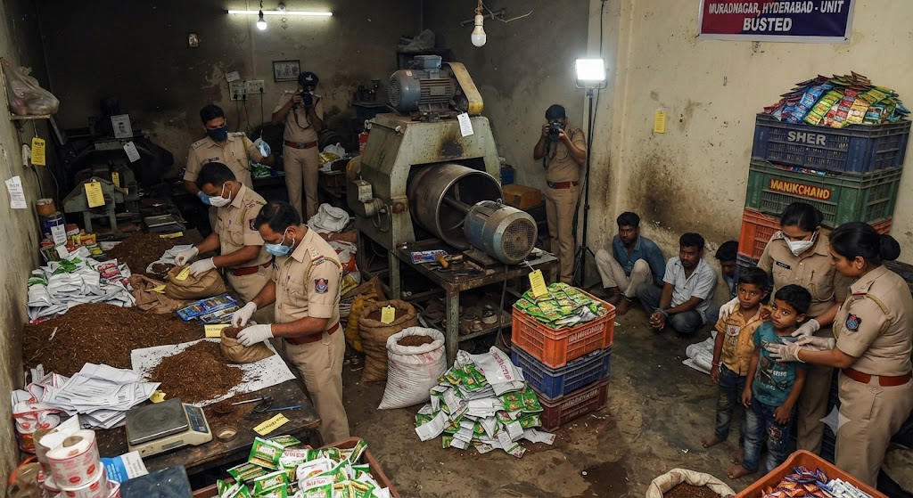 Illegal Gutkha Unit Busted in Muradnagar, Rs 50 Lakh Material Seized