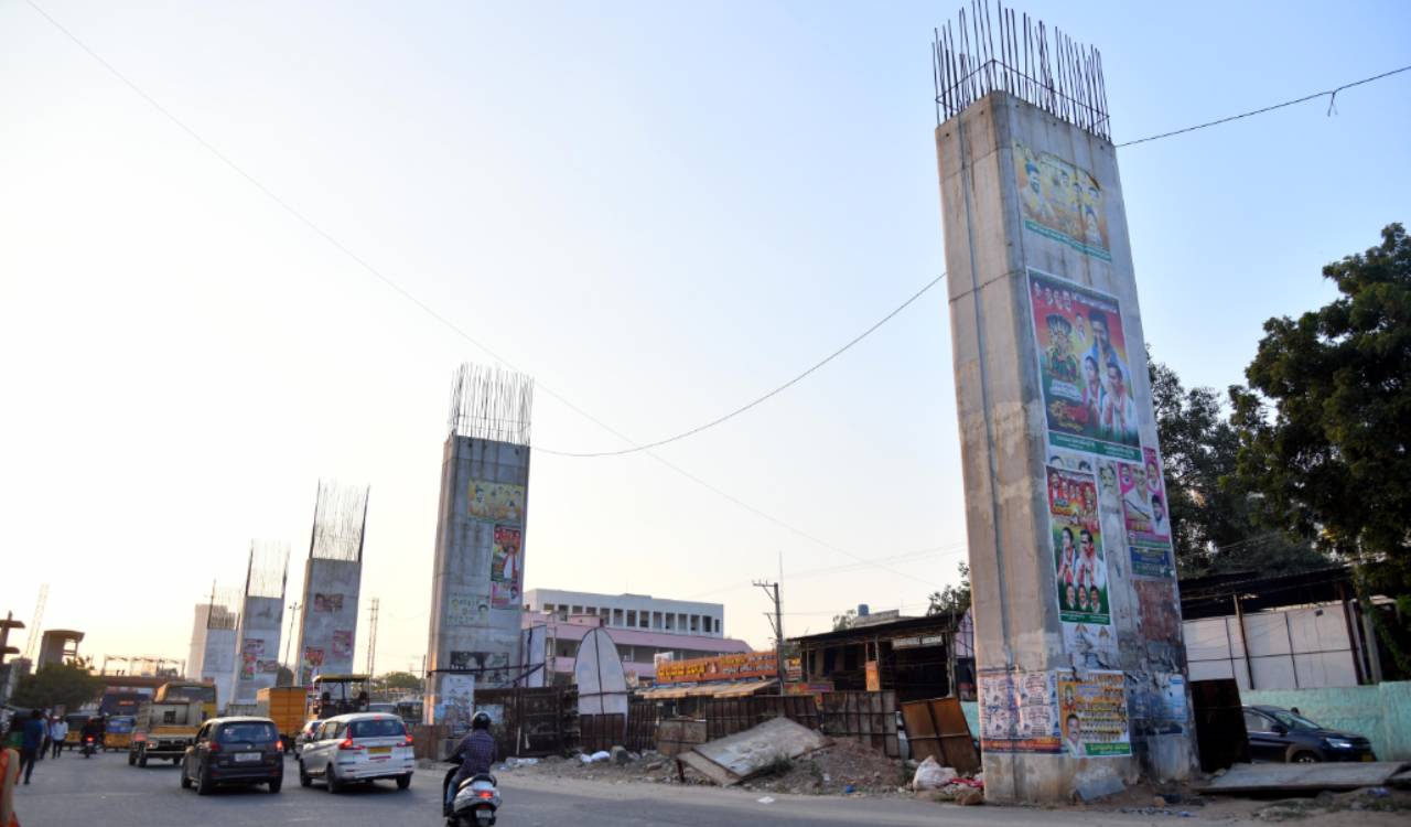 Uppal–Narapally Elevated Corridor Faces Delays, Commuters Struggle